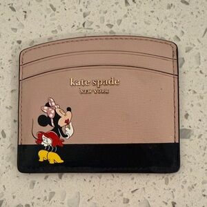 Minnie Mouse Kate Spade Pink and Black Card Holder with Disney Design